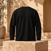 Polera Manga Larga 180 g Negro espalda