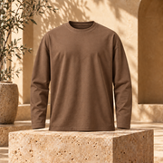 Polera Manga Larga 180 g Chocolate Claro delantero