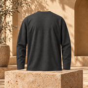 Polera Manga Larga 180 g Gris Oscuro espalda