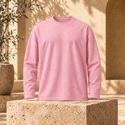Polera Manga Larga 180 g Rosado delantero